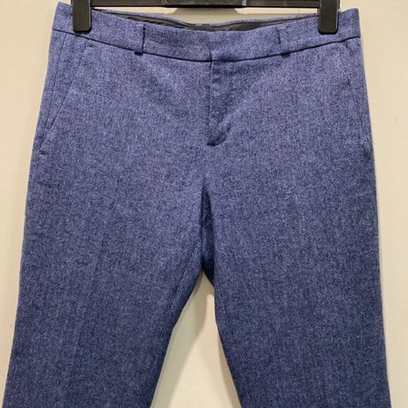 Banana Republic Straight leg Pants Trouser blue Logan Wool size 6 - Picture 3 of 14